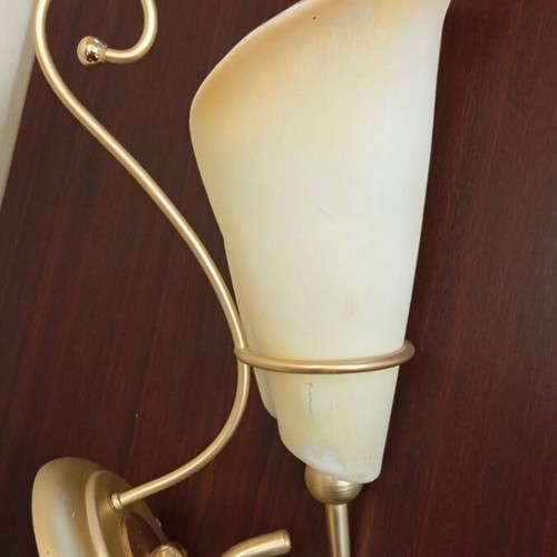 Giemme Lampadari wall sconce new, gold matte, E14 socket