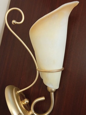 Giemme Lampadari wall sconce new, gold matte, E14 socket