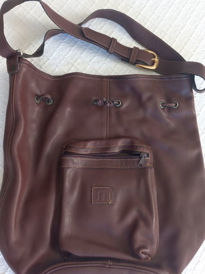 Vintage Manos leather sack like new, brown
