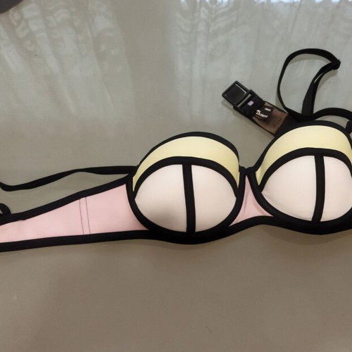 Top swimwear used, size S, pink and black