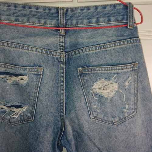 Jeans pants used with rips, size XS, blue