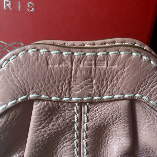 Lancel Gousset leather coin wallet with box and dustbag