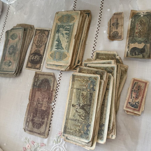 Old Greek drachma banknotes, pack of 93