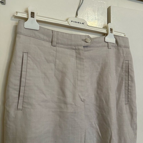 Linen beige high-waist pants size S 36 8