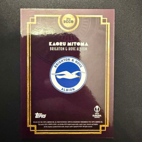 Topps Deco UEFA Club Competition 2023/24 Kaoru Mitoma Purple Parallel /25