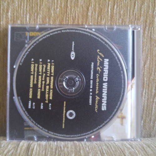 Mario Winans I Don't Wanna Know CD single featuring Enya & P. Diddy
