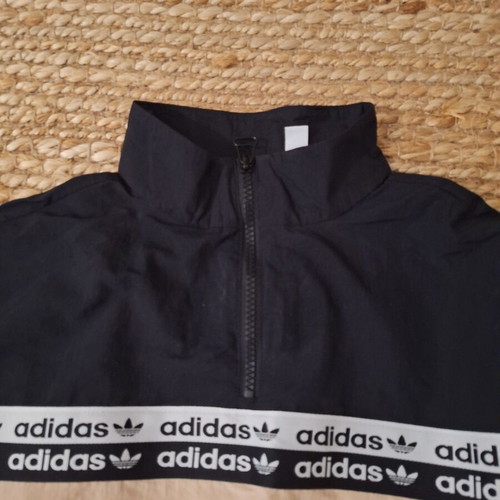 Adidas Originals Women's Half Zip Crop Top New, Technical Fabric