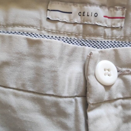 Celio men's cotton pants light gray like new