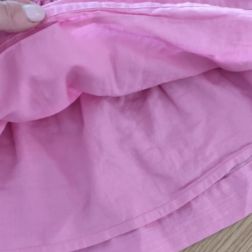 Zara pink cotton girls skirt like new, size 134 cm, age 8-9