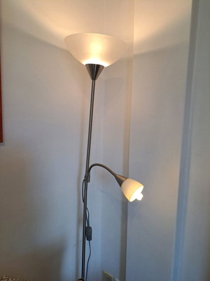 Floor lamp used with 2 adjustable lights