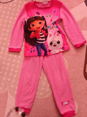 Gabby Pink Fleece Pajama Used Size 5-6 Years