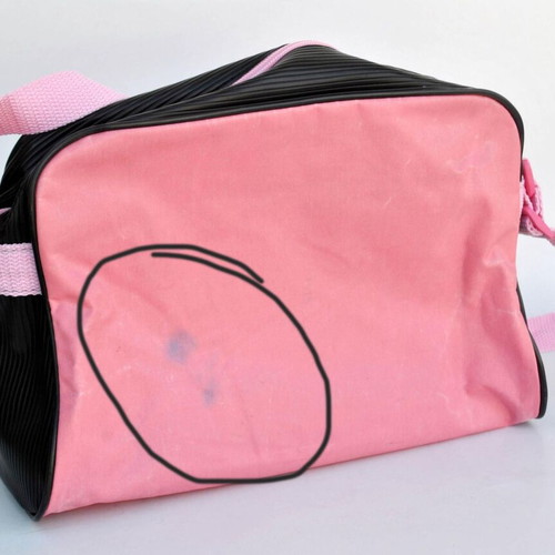 Paxos Vintage Pink Shoulder Bag Crossbody with Cartoon Designs used