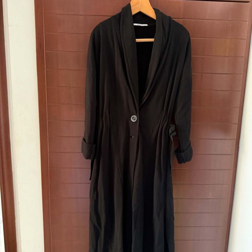ALE long black cardigan like new, 100% cotton, made in Italy
