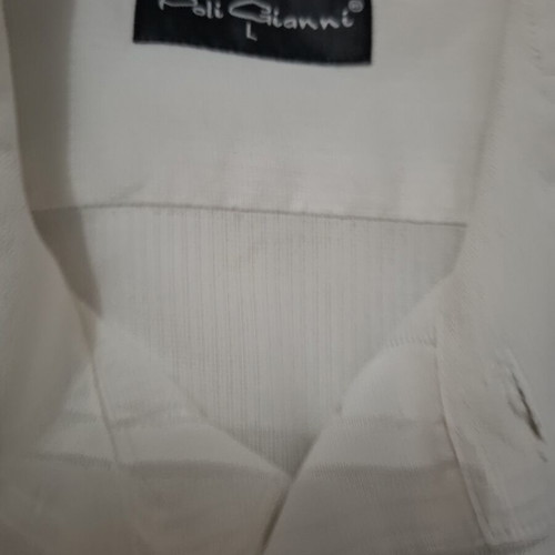 Poli Gianni White Dress Shirt size L like new