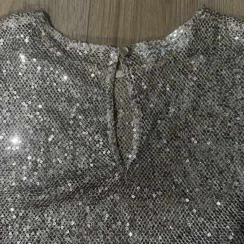 Arpyes gold sequin crop top, size M