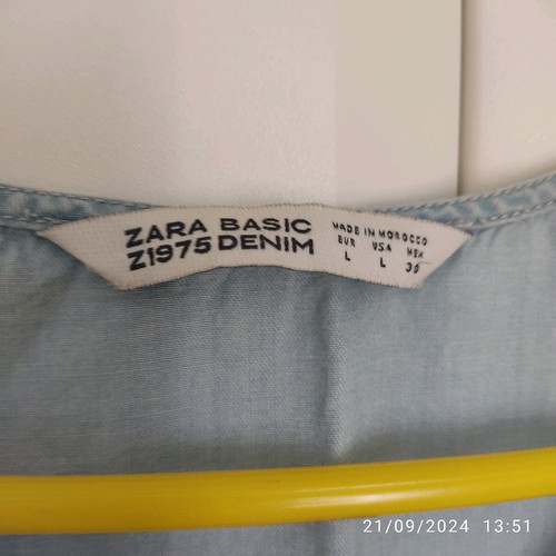 Zara large denim blouse