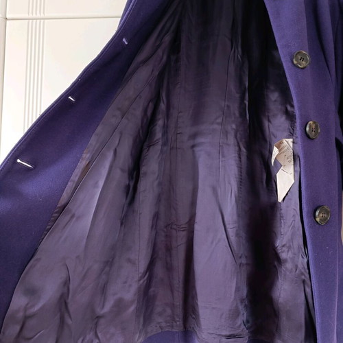 Sisley vintage wool coat, small size, purple