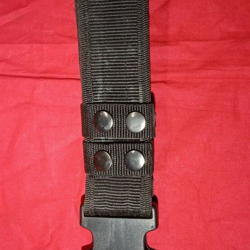 Tactical belt used, black cordura with quick-release buckle and holsters