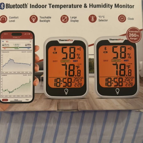 Thermopro Bluetooth TP358-2 devices like new with app monitoring