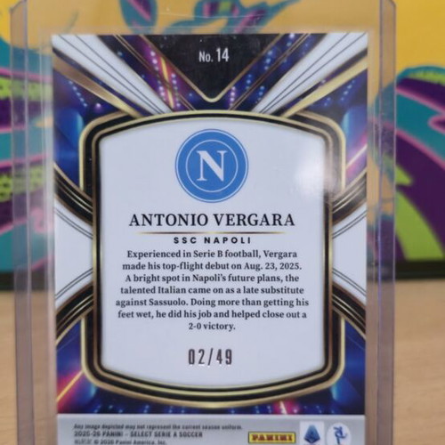 Antonio Vergara Future RC Panini Select card like new