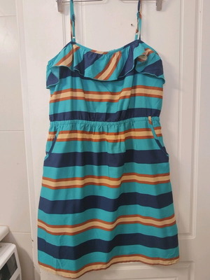 Peacocks summer dress like new, blue and brown