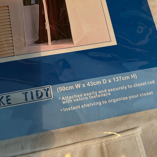 Make Tidy hanging closet organizer bag new