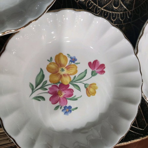 W.S. George Bolero 1940 plates like new, set of 6 porcelain