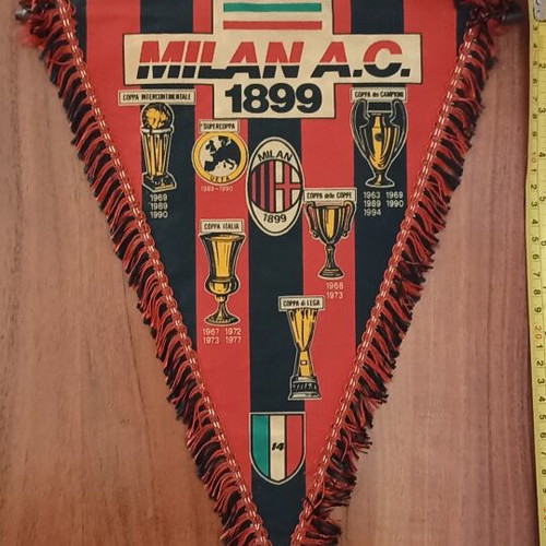 Milan A.C. pennant used, retro, authentic