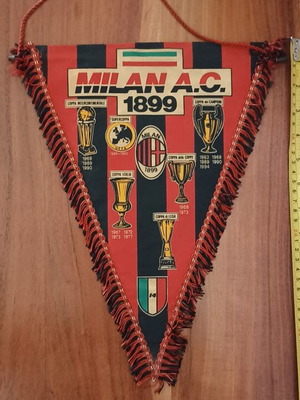 Milan A.C. pennant used, retro, authentic
