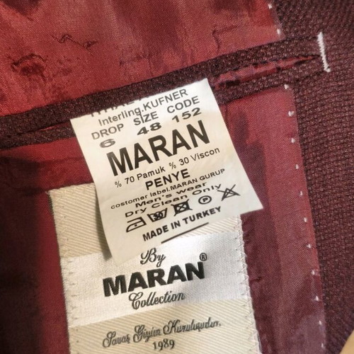Burgundy men's jacket like new, size 48
