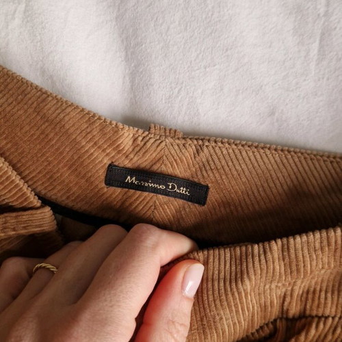 Massimo Dutti straight pants used, beige brown, size M