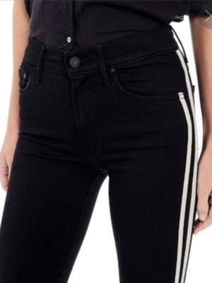 Black skinny jeans with white stripes from Lefties like new