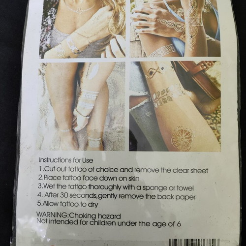 Temporary Tattoos Boho Egyptian Style new, gold shades