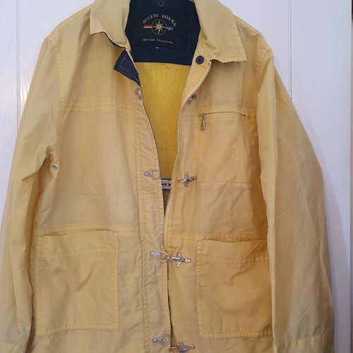 Access yellow coat used 90s light raincoat size M