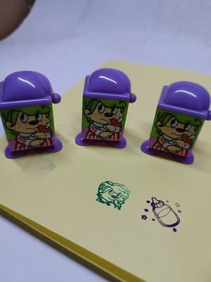 Children's stamp set with 3 self-inking stamps, new