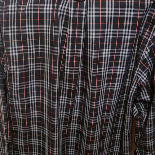 Burberry men's dress shirt used, size L, blue checkered