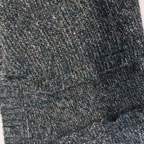 Knitted sleeveless sweater cardigan used, large, buttonless, multicolor mohair