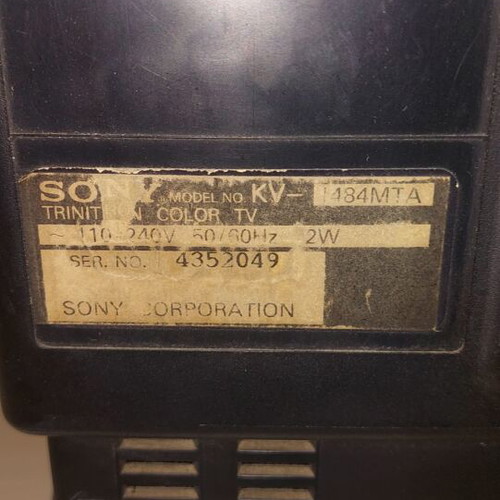 Sony Trinitron 15 System Vintage CRT TV 14 Inch Like New