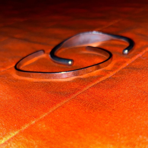 Minimal stainless steel open cuff bracelets set
