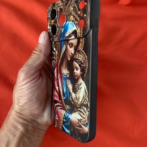 iPhone 17 Pro Max silicone case with Theotokos and Infant Jesus design new