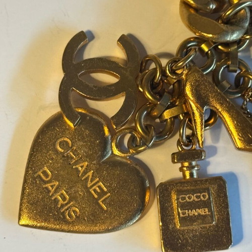 Chanel vintage gold chain belt used, size 90