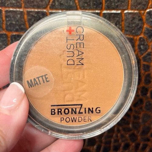 Bronzing powder and dust & cream eyeshadow used