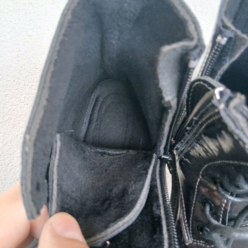 Marikelly kids combat boots No.33 like new, grey silver
