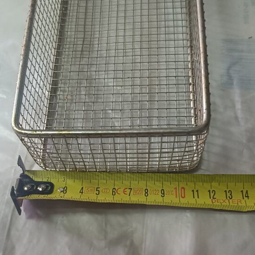 Inox serving baskets for fries, set of 12, professional