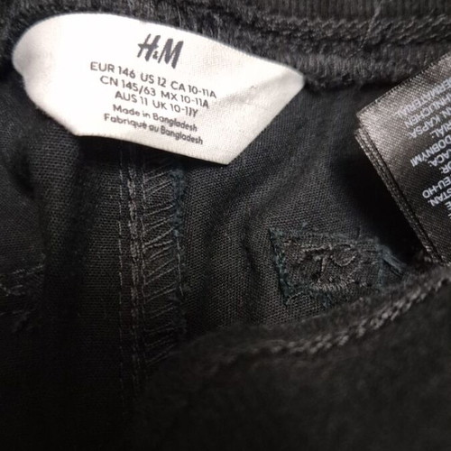 Boys' pants H&M black like new, size 146, age 10-11