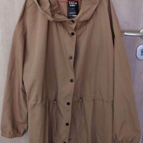 Shein Curve+ windbreaker plus size beige, new