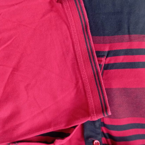Revmo men's shirt 5XL like new, black and red stripes, short sleeve