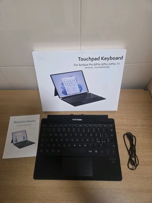 Ασύρματο Bluetooth πληκτρολόγιο Qulose με touchpad για Microsoft Surface Pro 8/9/X/11 νέο