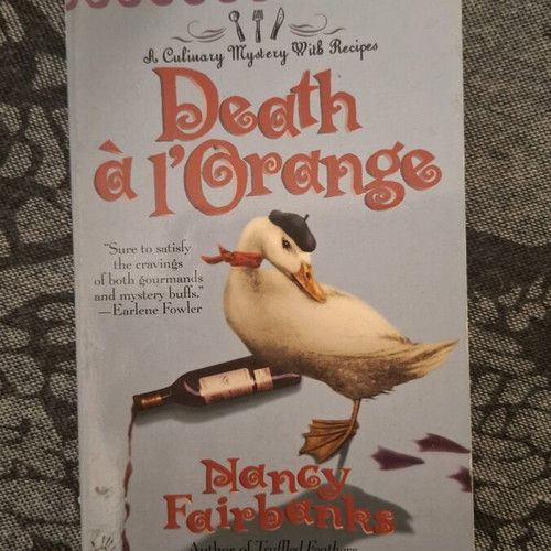 Death à l'Orange βιβλίο μεταχειρισμένο, Nancy Fairbanks, μυστήριο και συνταγές