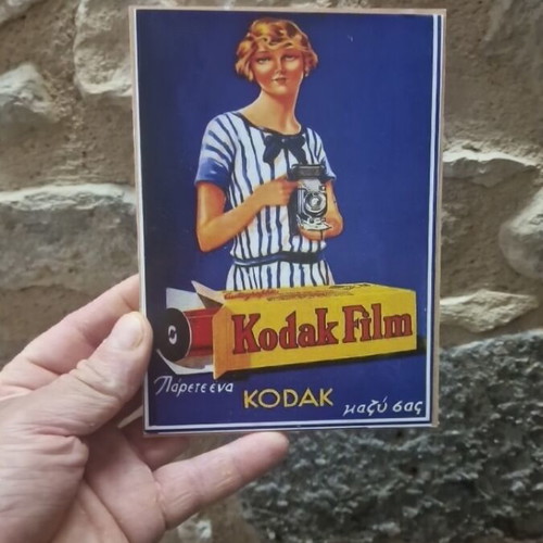 Kodak film wooden decorative sign like new 13x18 cm